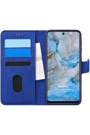 STOREMAX General Mobile GM 22 Pro için Kılıf Fabric Book Wallet Lacivert [GM 22 Pro ile Uyumlu Kılıf - Lacive