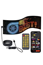 Twin Store Led Panel Cama Yapışan Telefon Kontrollü Led Ekran Panel 16*64 Led Sayısı