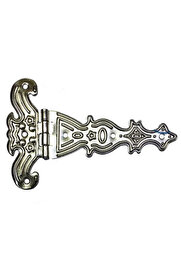 Toptan Bulurum Dekoratif, Sac Tek Kuyruklu Menteşe 69x102 mm, Büyük, Nikel, 1 Adet