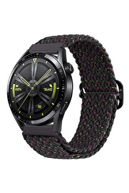 Buti̇k Ally 22Mm Gear S3 Watch 4 -Gt2 Gt2E 46Mm Japon Tokalı Elasti̇k Kayış Kordon-(5775)
