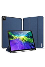 Buti̇k Dux Duci̇s İpad Pro 12.9 (2021-2020-2018 )Kılıf Kalem Yerli̇ Soft Tpu Mıknatıslı Domo Seri̇es Kılıf-(57