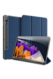 Buti̇k Dux Duci̇s Sm Galaxy Tab S8 (X700/X706) S7 (T870/T875/T876B) Kılıf Kalem Yerli̇ Mıknatıslı Domo Seri̇es