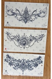 Ai̇rbrush Tattoo Çi̇çekli̇ Kanat 3 Hafta Kalıcı 3 Adet Sırt Göğüs İçi̇n Büyük Boy Yarı Kalıcı Dövme