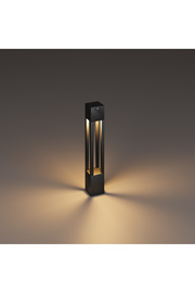 HS Aydınlatma Luma Alüminyum Modern Yürüyüş Yolu Bollard Bahçe Aydınlatması 3000K Işık Rengi 60 CM Yükseklik