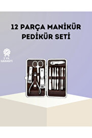 gizmurstore Paslanmaz Çelik Çok Fonksiyonlu 12 Manikür Seti