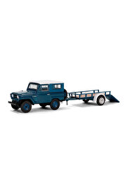 TE DÜKKAN Greenlight 1/64 Hitch & Tow Series 31 - 1961 Nissan Patrol Hard Top with Utility Trailer