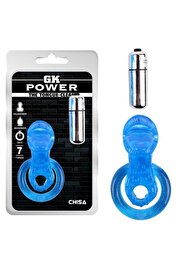 Luxerosshop Get Lock The Tongue-Blue Titreşimli Dilli Penis Halkası