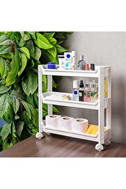 STOREMAX shopverse ORG-65 Tekerlekli 3 Katlı Organizer Raf Beyaz trendflick 1014773