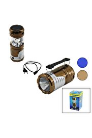 Go İthalat 2In1 1W+12Led Solar - Fi̇ş Şarjlı Löküs Model Kamp Lamba Fener-Powerbankplasti̇k Tutma Kulp (494