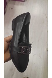 Gult Kadın Metal Detaylı Loafer Babet
