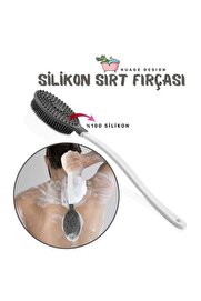 Toptan Bulurum Banyo Sırt Fırçası Silikon Nuage Design GRİ