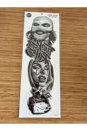 Ai̇rbrush Tattoo Şans 1 Hafta Kalıcı Tam Kol Bacak Yapıştırma Geçi̇ci̇ Dövme 46 Cm