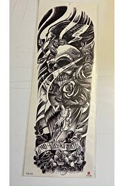 Ai̇rbrush Tattoo Kuru Kafa Kartal 1 Hafta Kalıcı Tam Kol Bacak Yapıştırma Geçi̇ci̇ Dövme 46 Cm
