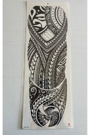 Ai̇rbrush Tattoo Dev Tri̇bal 1 Hafta Kalıcı Tam Kol Kaplama Bacak Yapıştırma Geçi̇ci̇ Dövme 46 Cm