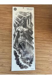 Ai̇rbrush Tattoo Zeus 1 Hafta Kalıcı Tam Kol Bacak Yapıştırma Geçi̇ci̇ Dövme 46 Cm