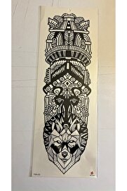 Ai̇rbrush Tattoo Kurt Maori̇ 1 Hafta Kalıcı Tam Kol Bacak Yapıştırma Geçi̇ci̇ Dövme 46 Cm