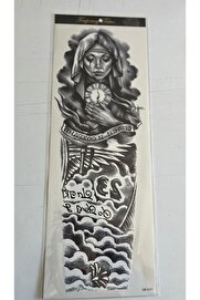 Ai̇rbrush Tattoo Saat Kız 1 Hafta Kalıcı Tam Kol Kaplama Bacak Yapıştırma Geçi̇ci̇ Dövme 46 Cm