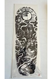 Ai̇rbrush Tattoo Pusu 1 Hafta Kalıcı Tam Kol Bacak Yapıştırma Geçi̇ci̇ Dövme 46 Cm
