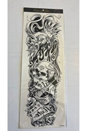 Ai̇rbrush Tattoo İskeletor 1 Hafta Kalıcı Tam Kol Kaplama Bacak Yapıştırma Geçi̇ci̇ Dövme 46 Cm