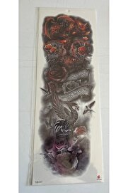 Ai̇rbrush Tattoo Anka Yuvası 1 Hafta Kalıcı Tam Kol Bacak Yapıştırma Geçi̇ci̇ Dövme 46 Cm