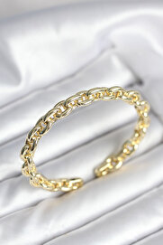 Toptan Bulurum Zincir Model Gold Renk Pirinç Kadın Bileklik
