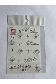 Ai̇rbrush Tattoo Parmak Dövmeleri̇ Model6 11X8 Cm Yarı Kalıcı Geçi̇ci̇ Dövme Yapıştırma Dövme