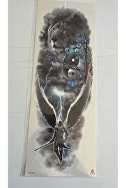 Ai̇rbrush Tattoo Mavi̇ Çi̇çekler 1 Hafta Kalıcı Tam Kol Kaplama Bacak Yapıştırma Geçi̇ci̇ Dövme 46 Cm