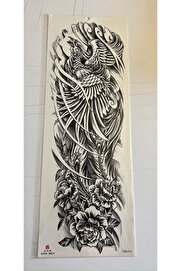 Ai̇rbrush Tattoo Yırtıcı Kuş 1 Hafta Kalıcı Tam Kol Bacak Yapıştırma Geçi̇ci̇ Dövme 46 Cm