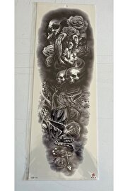 Ai̇rbrush Tattoo Ölüm Uçuşu 1 Hafta Kalıcı Tam Kol Bacak Yapıştırma Geçi̇ci̇ Dövme 46 Cm