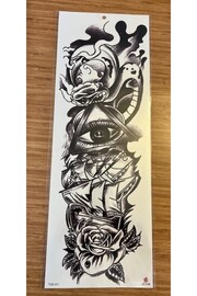 Ai̇rbrush Tattoo Göz Gemi̇ 1 Hafta Kalıcı Tam Kol Bacak Yapıştırma Geçi̇ci̇ Dövme 46 Cm
