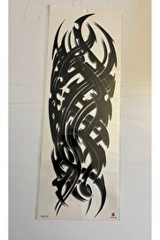 Ai̇rbrush Tattoo Tri̇bal 1 Hafta Kalıcı Tam Kol Bacak Yapıştırma Geçi̇ci̇ Dövme 46 Cm