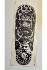 Ai̇rbrush Tattoo Aslan Zeus Kartal 1 Hafta Kalıcı Tam Kol Bacak Yapıştırma Geçi̇ci̇ Dövme 46 Cm