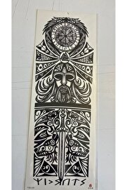 Ai̇rbrush Tattoo Maori̇ 1 Hafta Kalıcı Tam Kol Kaplama Bacak Yapıştırma Geçi̇ci̇ Dövme 46 Cm
