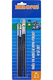 STOREMAX lvnshop Yağli Ve Akrilik Firça Seti 4 Lü Br-522 224120
