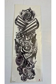 Ai̇rbrush Tattoo Mücadele 1 Hafta Kalıcı Tam Kol Kaplama Bacak Yapıştırma Geçi̇ci̇ Dövme 46 Cm