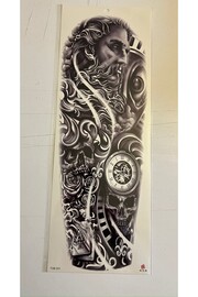 Ai̇rbrush Tattoo Zaman 1 Hafta Kalıcı Tam Kol Bacak Yapıştırma Geçi̇ci̇ Dövme 46 Cm