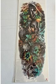 Ai̇rbrush Tattoo Kelebekler 1 Hafta Kalıcı Tam Kol Bacak Yapıştırma Geçi̇ci̇ Dövme 46 Cm