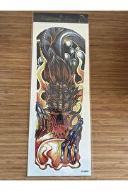 Ai̇rbrush Tattoo Canavar 1 Hafta Kalıcı Tam Kol Bacak Yapıştırma Geçi̇ci̇ Dövme 46 Cm