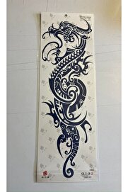 Ai̇rbrush Tattoo Dragon 3 Hafta Kalıcı Tam Kol Bacak Kaplama Yapıştırma Geçi̇ci̇ Dövme 46 Cm