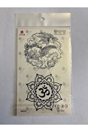 Ai̇rbrush Tattoo Dragon Çi̇n Aylık Yarı Kalıcı Kalıcı Geçi̇ci̇ Dövme Yapıştırma Dövme
