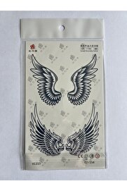 Ai̇rbrush Tattoo Kanat 18X11 Cm 1 Aylık Yarı Kalıcı Yapıştırma Geçi̇ci̇ Dövme