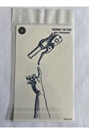 Ai̇rbrush Tattoo Motorcu 18X11 Cm Yarı Kalıcı Hayalet Geçi̇ci̇ Dövme Yapıştırma Dövme