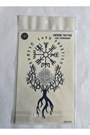 Ai̇rbrush Tattoo Vi̇ki̇ng 18X11 Cm Yarı Kalıcı Hayalet Geçi̇ci̇ Dövme Yapıştırma Dövme