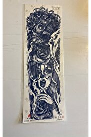 Ai̇rbrush Tattoo Kuru Kafa 3 Hafta Kalıcı Tam Kol Bacak Kaplama Yapıştırma Geçi̇ci̇ Dövme 46 Cm
