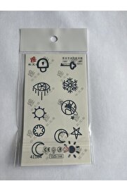 Ai̇rbrush Tattoo Parmak Dövmeleri̇ Model18- 11X8 Cm Yarı Kalıcı Geçi̇ci̇ Dövme Yapıştırma Dövme
