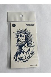 Ai̇rbrush Tattoo Mesi̇h İsa 11X8 Cm Yarı Kalıcı Geçi̇ci̇ Dövme Yapıştırma Dövme