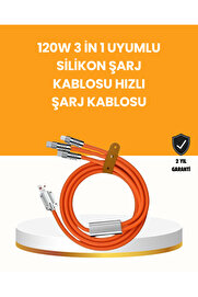 Toptan Bulurum Çoklu Cihaz Dostu 120 W Hızlı Şarj Kablosu – Tek Kablo ile Her Cihaz Elinizin Altında