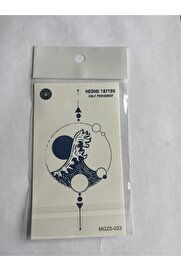 Ai̇rbrush Tattoo Dalgalar 11X8 Cm Yarı Kalıcı Geçi̇ci̇ Dövme Yapıştırma Dövme