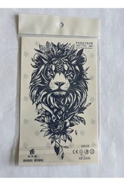 Ai̇rbrush Tattoo Zari̇f Aslan 18X11 Cm Yarı Kalıcı Geçi̇ci̇ Dövme