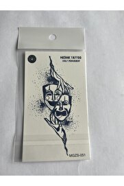 Ai̇rbrush Tattoo Maske 11X8 Cm Yarı Kalıcı Geçi̇ci̇ Dövme Yapıştırma Dövme